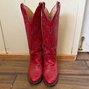Vintage Red Justin Cowgirl boots